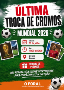 Última troca de cromos do mundial no Foral!