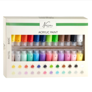 Tintas Acrílicas Nassau – Cores Base e Pastel (24 x 22 ml)